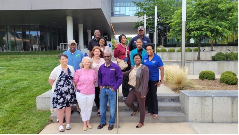 The 1890-Extension Disaster Education Network (EDEN) Advisory Group (AG) and EDEN delegates tour the campus of North Carolina Agricultural and Technical State University during their summer face-to-face meeting in Greensboro.
